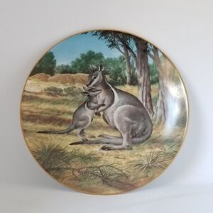 Vintage Decorative Porcelain Plate. The Bridled Wallaby